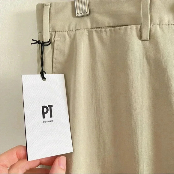 PT Torino Slim-Fit Silk-Blend SilkOchino Trousers Sz 52/36 Made in Italy - Picture 11 of 12